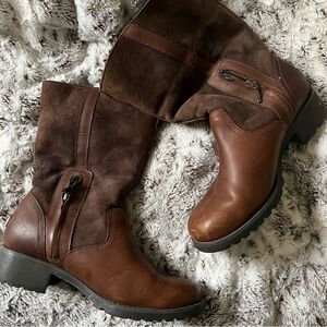 UGG Leather Boot Buckle Brown